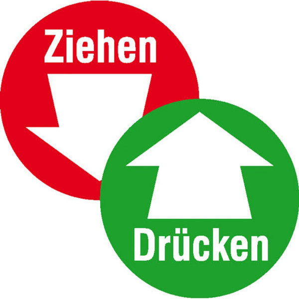 4044589124739 - Hinweisaufkleber Schild Drücken Ziehen mit Pf 10 cm Drücken Ziehen mit Pfeil 4044589124739 - Hinweisaufkleber Schild Drücken Ziehen mit Pf 10 cm Drücken Ziehen mit Pfeil