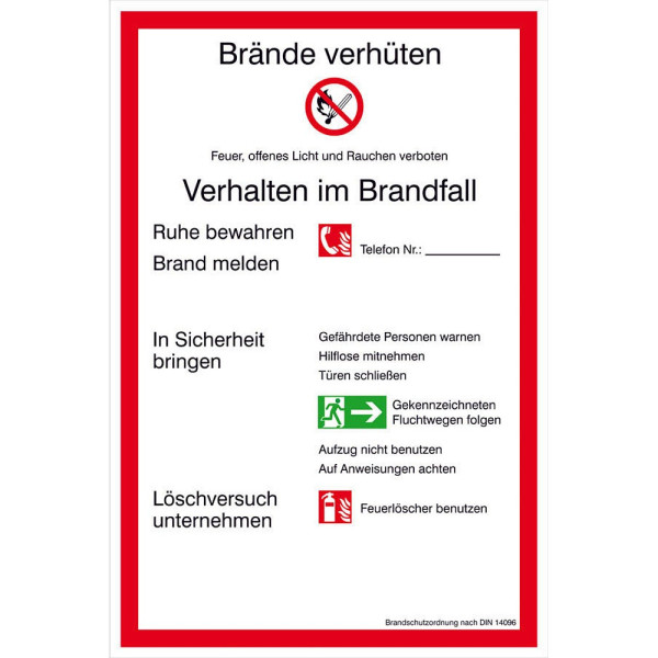 4044589372697 - Brandschutzschild Schild Brandschutzord Teil A 20 cm x 30 cm Brandschutzordnung Teil A