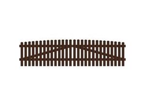 4044608148432 - KM Zaun Doppeltor Meran Oberbogen 3145 x 120 cm braun