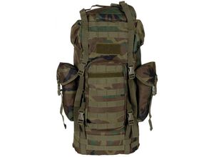 4044633231499 - Mfh Outdoor - mfh bw Kampfrucksack MOLLE 65 l Alu-Ausst woodland