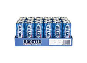 4044703009409 - Booster Energy Drink Juneberry 033 Liter Dose 24er Pack