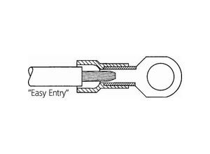 4044773287882 - 63104160 Ringkabelschuh Querschnitt (max)=250 mm² Teilisoliert Blau 100 St