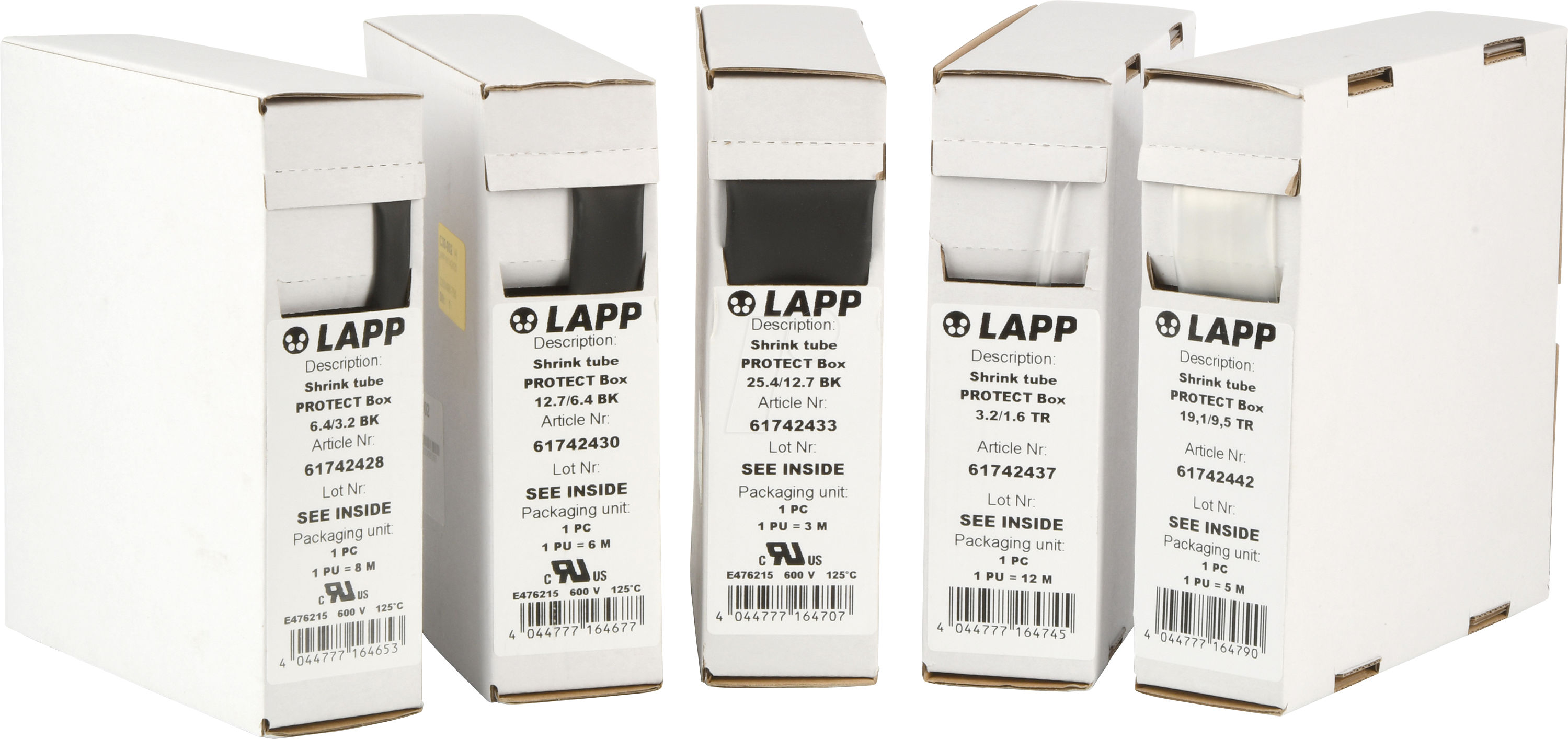 4044777164707 - 61742433 - Schrumpfschlauch PROTECT Box 21 254 - 127 mm schwarz