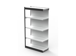 4044917042001 - Büro-Regalsystem mit Rückwand Regalhöhe 1900 mm Anbauregal Breite x Tiefe 750 x 300 mm