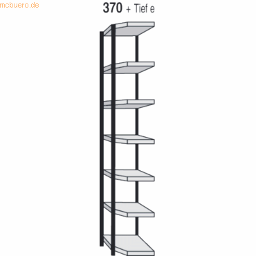 4044917053205 - Magazin-Regal Stora 100 Eck-Regalfeld BxTxH 67x30x260cm schwa