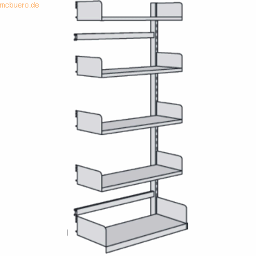4044917316201 - Variabo Freiarmregal Anbaufeld einseitig 400 mm Fachbodentiefe 750 x 2000 mm 4044917316201 - Variabo Freiarmregal Anbaufeld einseitig 400 mm Fachbodentiefe 750 x 2000 mm