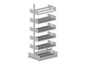 4044917317802 - Variabo Freiarmregal Anbaufeld doppelseitig 250 mm Fachtiefe 1000 x 2500 mm