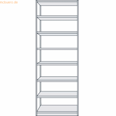 4044917345607 - Komplettregal PROGRESS 500 T Grundfeld ohne Rückwand H 2600 x B 750 x T 640 mm