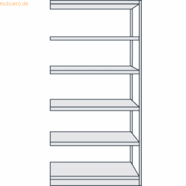 4044917349605 - Komplettregal PROGRESS 500 T Anbaufeld ohne Rückwand H 1900 x B 750 x T 440 mm