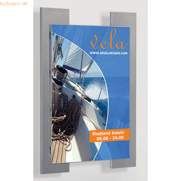 4044917418912 - Plakat-Klapprahmen Look 43653014 silber transparent A4 2 aluminium farbenen Trägerleisten 4044917418912 3 Stück