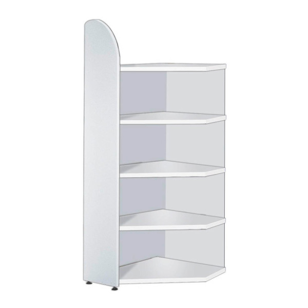 4044917421417 - Büroregal Dante® Eckregalfeld H 1900 x B 600 mm Rückwand weiß