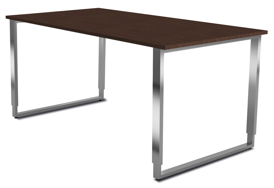 4044917427983 - Schreibtisch 11431351 manuell höhenverstellbar 68-82cm (H) 160cmx80cm (BxT) rechteckig wenge   Silber 4044917427983 Kerkmann