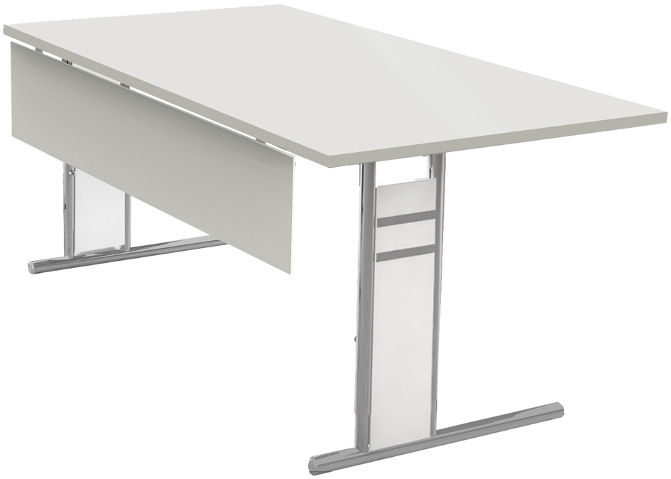 4044917431409 - Priola höhenverstellbarer Schreibtisch grafit rechteckig C-Fuß-Gestell silber 1800 x 800 cm