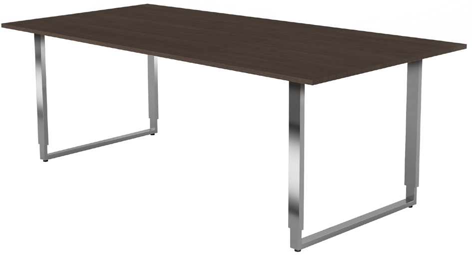 4044917432567 - Konferenztisch Yukon wenge rechteckig Kufen-Gestell silber 2000 x 1000 x 680 - 820 cm 4044917432567 Kerkmann