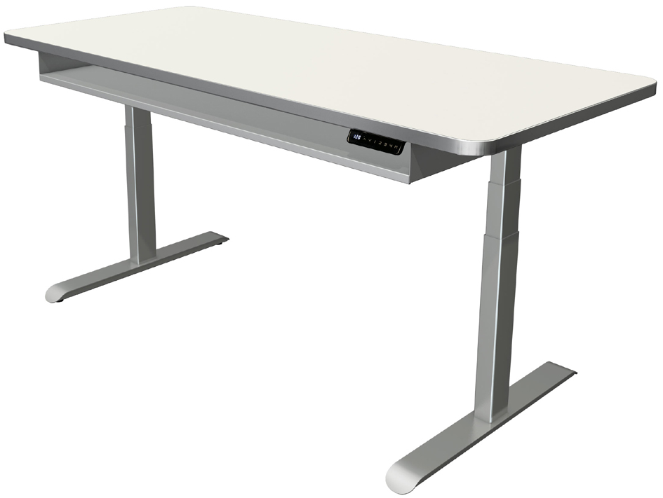 4044917438453 - Höhenverstellbarer Schreibtisch Move 4 Premium 200 x 100 cm - Weiß Silber