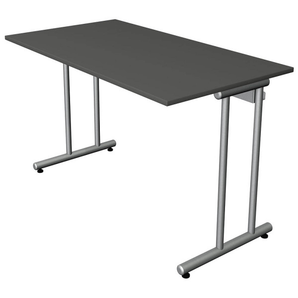 4044917441088 - Schreibtisch Smart office 11188013 75cm (H) 120cmx65cm (BxT) rechteckig anthrazit   Silber 4044917441088 Kerkmann