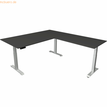 4044917443600 - Move 4 elektrisch höhenverstellbarer Schreibtisch anthrazit rechteckig T-Fuß-Gestell silber 2000 x 2200 cm 4044917443600 Kerk