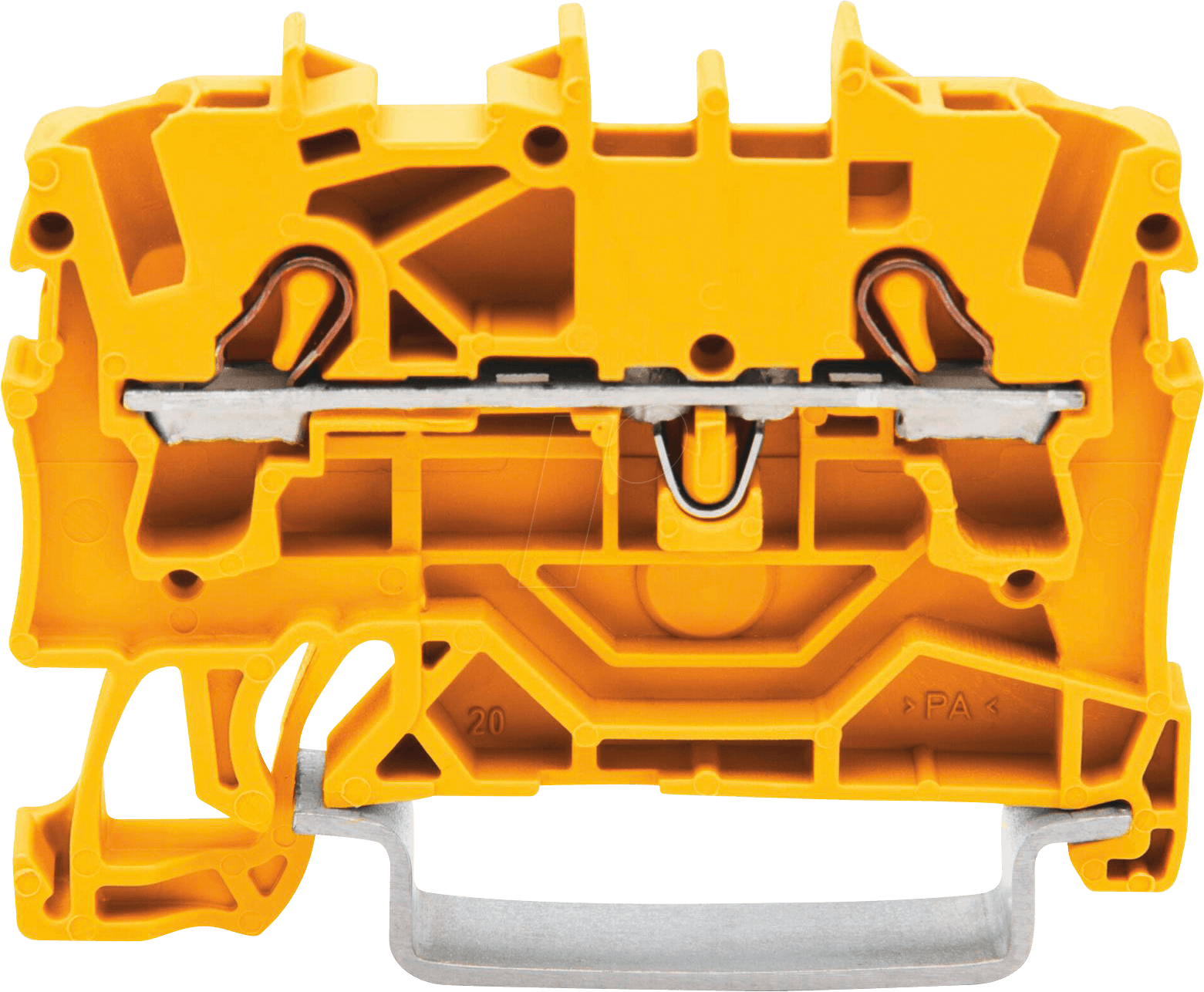 4044918081412 - 2002-1206 Durchgangsklemme 520 mm Zugfeder Gelb 100 St