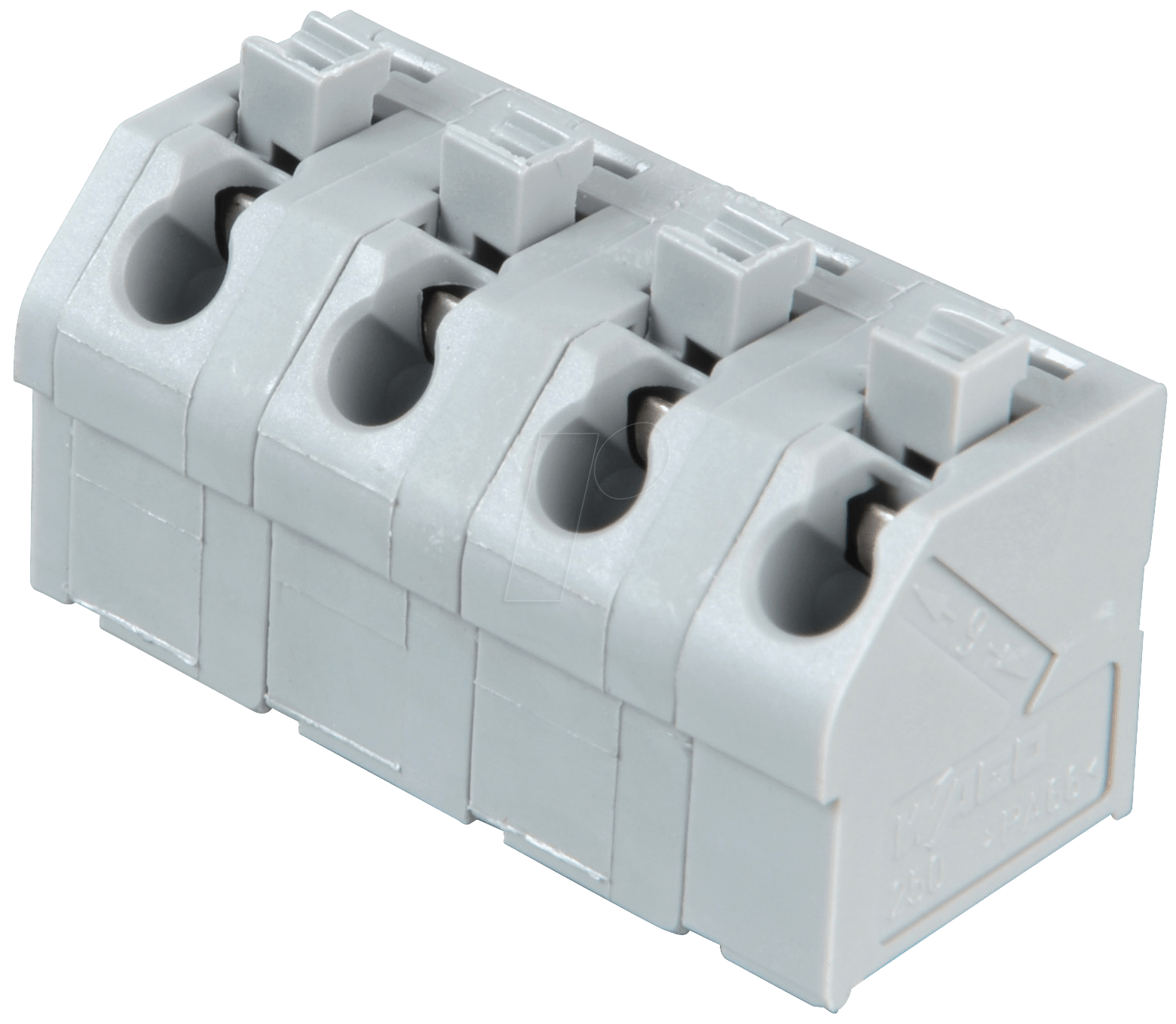 4044918304177 - 250-604 - Klemmleiste mit Betätigungsdrückern RM 75 mm 175A 4-pol