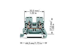 4044918478250 - Wago - 870-901 Durchgangsklemme 5 mm Zugfeder Belegung l Grau 100 St