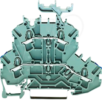 4044918964791 - 2002-2232 Doppelstock-Durchgangsklemme 520 mm Zugfeder Belegung N L Grau 50 St