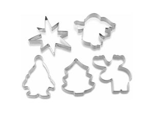 4044935010631 - Droetker - 5er Ausstecher-Set Ausstechformen für Weihnachten Ausstecher für Plätzchen Kekse und Fondant vielfältige Motive Menge 1 x 5er