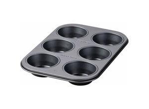 4044935039847 - Muffinform 6er Backblech pure für saftige Muffins & Cupcakes Muffinblech (Farbe schwarz) Menge 1 Stück-3984 - Zenker