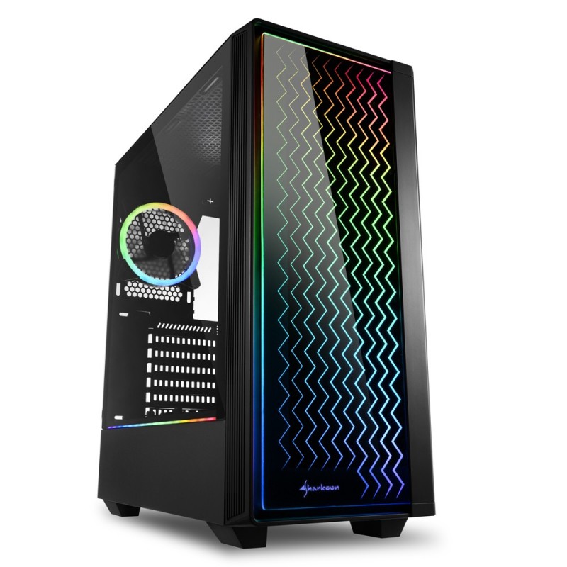 4044951028160 - RGB LIT 200 - mid tower - ATX - Gehäuse - Miditower - Schwarz