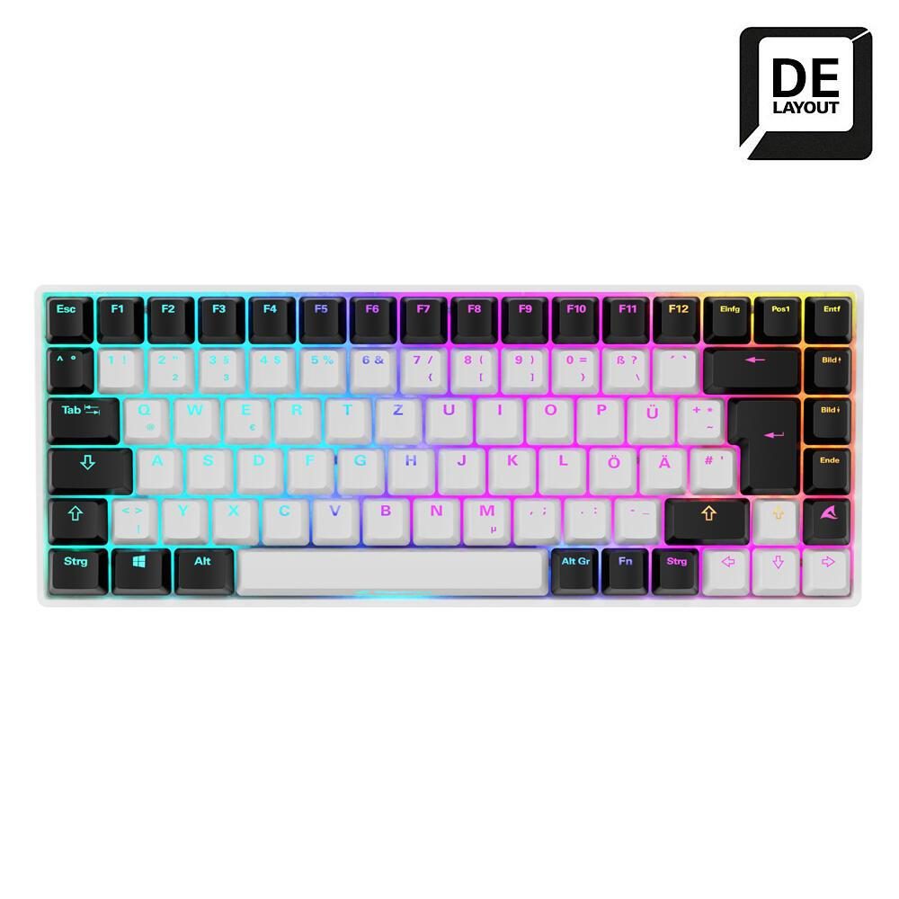 4044951039180 - SHARK SGK50S3WY - Gaming-Tastatur USB RGB Gateron Yellow Hot Swap