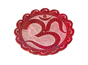 4045173340719 - Om Speckstein rot 10 cm Räucherstäbchenhalter