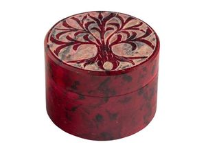 4045173341242 - Box Baum des Lebens Speckstein rot rund 5 cm