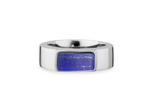 4045228903791 - Silberring Schmuck Geschenk Herrenring Silber 925 Fingerringe Gr 60 Silber 925 (Sterlingsilber) 6 mm blau (silberfarben schwarz blau blau) Herren Fingerringe mit Lapislazuli