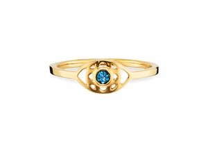 4045228906280 - cai Ring 925 - Sterling Silber Blautopas blau vergoldet 0820ct (Größe 056 (178))