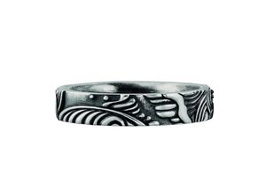 4045228908246 - Fingerring CAÏ 925 - Sterling Silber oxidiert Japan Fingerringe Gr 058 (185) Silber 925 (Sterlingsilber) silberfarben (silbergrau) Herren Fingerringe