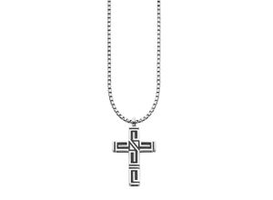 4045228943612 - Kette mit Anhänger CAÏ 925 - Sterling Silber rhodiniert Kreuz Halsketten Gr 60cm Silber 925 (Sterlingsilber) Länge 60 cm Breite 185 mm silberfarben (silbergrau) Herren Ketten mit Anhänger