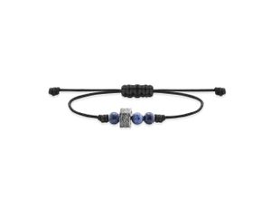 4045228954120 - Armband CAÏ Silber 925 oxidiert Sodalith Nylonfaden Armbänder Gr 19-21cm Silber 925 (Sterlingsilber) weiß Herren Armbänder