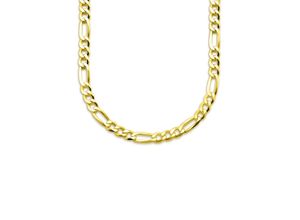 4045228994607 - Kette ohne Anhänger BRUNO BANANI Schmuck Geschenk Silber 925 Halsschmuck Halskette Figarokette Halsketten Gr 55 Silber 925 (Sterlingsilber) Breite 4 mm gelb (gelbgoldfarben) Herren Ketten ohne Anhänger