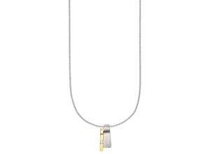 4045228994980 - Kette mit Anhänger BRUNO BANANI Schmuck Geschenk Silber 925 Halsschmuck Halskette Ankerkette Halsketten Gr Silber 925 (Sterlingsilber) Länge 45 cm goldfarben (silberfarben gelbgoldfarben weiß) Damen mit Zirkonia (synth)