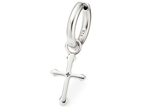 4045228995390 - Single-Creole BRUNO BANANI Schmuck Geschenk Silber 925 Ohrschmuck Ohrring Kreuz Ohrringe Gr Silber 925 (Sterlingsilber) silberfarben Herren Einhänger abnehmbar