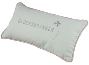 4045289141750 - Kissen GLÜCKSBRINGER (LB 33x17 cm) LB 33x17 cm grün Dekokissen