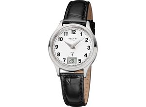 4045346094029 - Funkuhr REGENT 30674019 FR192 Armbanduhren schwarz Damen Quarzuhren Quarzuhr Armbanduhr Damenuhr Datum