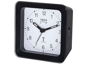 4045346095828 - Funkwecker FILIUS ZEITDESIGN schwarz-weiß (schwarz weiß) Wecker Wecker Schlafzimmer Leuchtzeiger Beleuchtung Weckwiederholung