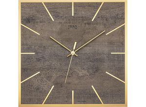 4045346118664 - Wanduhr FILIUS ZEITDESIGN 0305-3 Wanduhren Gr B L 355 cm x 355 cm goldfarben Wanduhren Holz