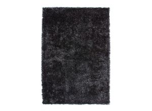 4045347233694 - Hochflor-Teppich KAYOOM Diamond 700 Teppiche Gr B L 240 cm x 330 cm 45 mm 1 St grau (anthrazit) Esszimmerteppiche weiche Microfaser Langflor Shaggy Melange Wohnzimmer