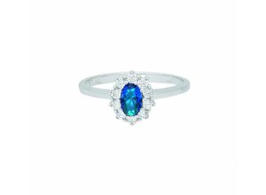 4045361685356 - Silberring ADELIA´S 925 Silber Ring mit Zirkonia Fingerringe Gr 50 Silber 925 (Sterlingsilber) blau Damen mit Zirkonia Silberschmuck für