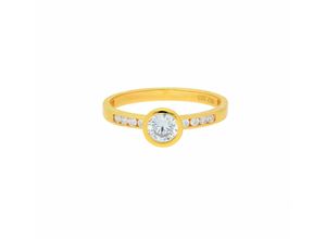 4045361686407 - Goldring ADELIA´S 333 Gold Ring mit Zirkonia Fingerringe Gr 50 Gelbgold 333 goldfarben (gold) Damen Fingerringe mit Zirkonia Goldschmuck für