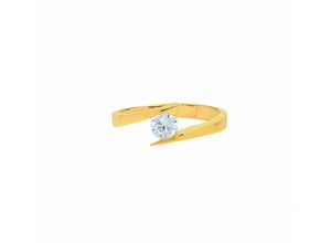 4045361687282 - Goldring ADELIA´S 333 Gold Ring mit Zirkonia Fingerringe Gr 52 Gelbgold 333 goldfarben (gold) Damen Fingerringe