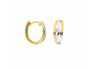 4045361718993 - Paar Ohrhänger ADELIA´S 333 Gold Ohrringe Creolen mit Zirkonia Gr Damen Gelbgold 333 goldfarben (gold) Damen Ohrhänger mit Zirkonia Goldschmuck für