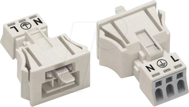 4045454233549 - 890-733 Netz-Steckverbinder WINSTA MINI Stecker gerade Gesamtpolzahl 3 16 A Weiß 50 St