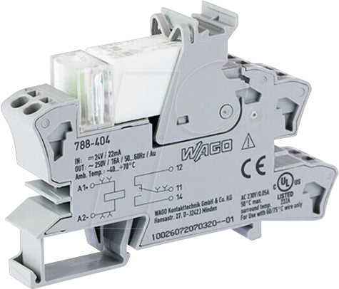 4045454352158 - 788-404 - Relaismodul 24 V DC 16 A 1 CO